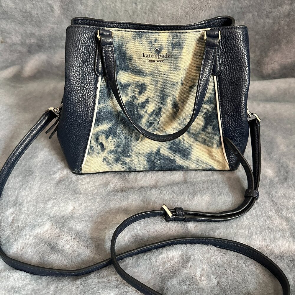 ♠️ Kate Spade RARE Denim Crossbody Tote - Picture 1 of 7